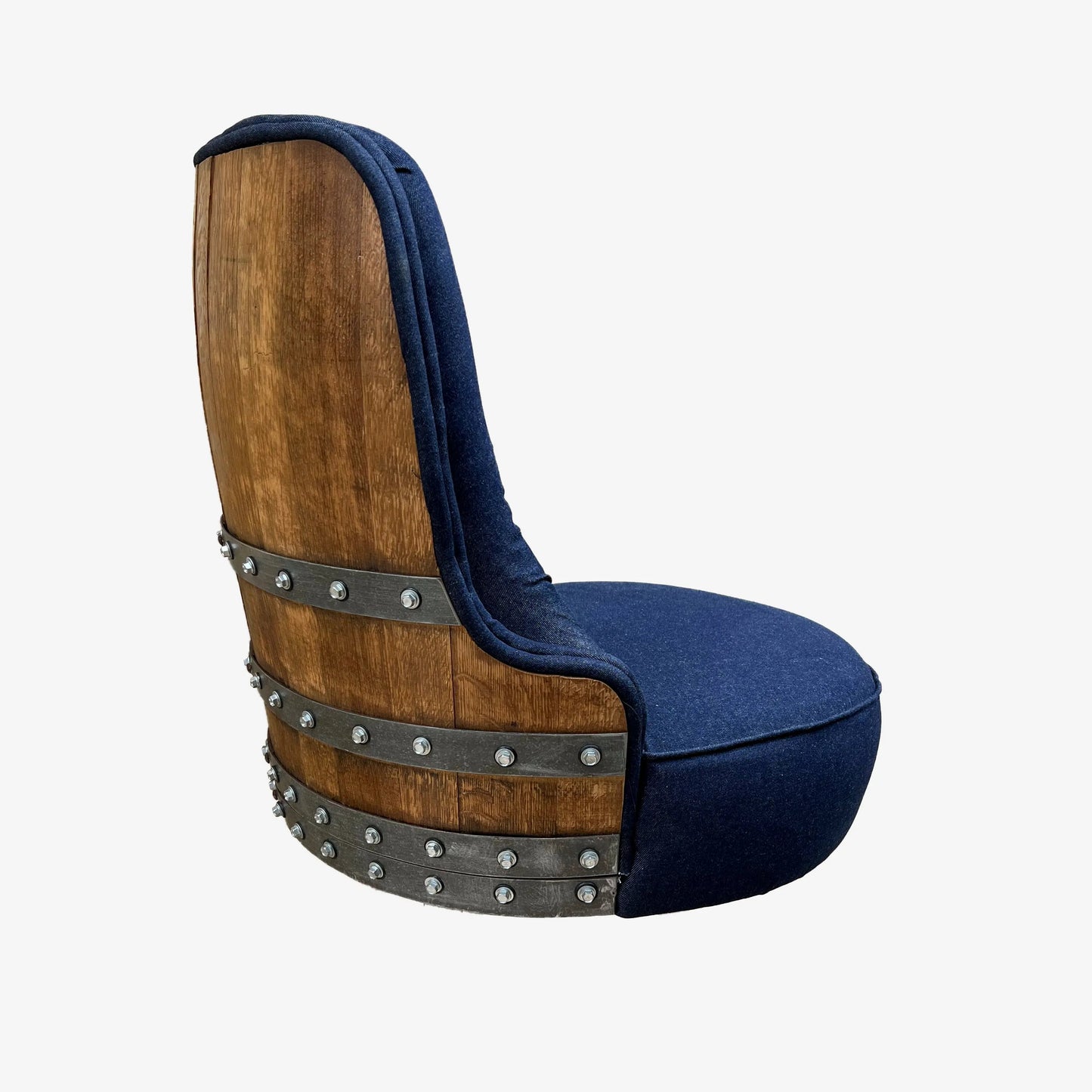 Luxury Oak Barrel Bar Stool