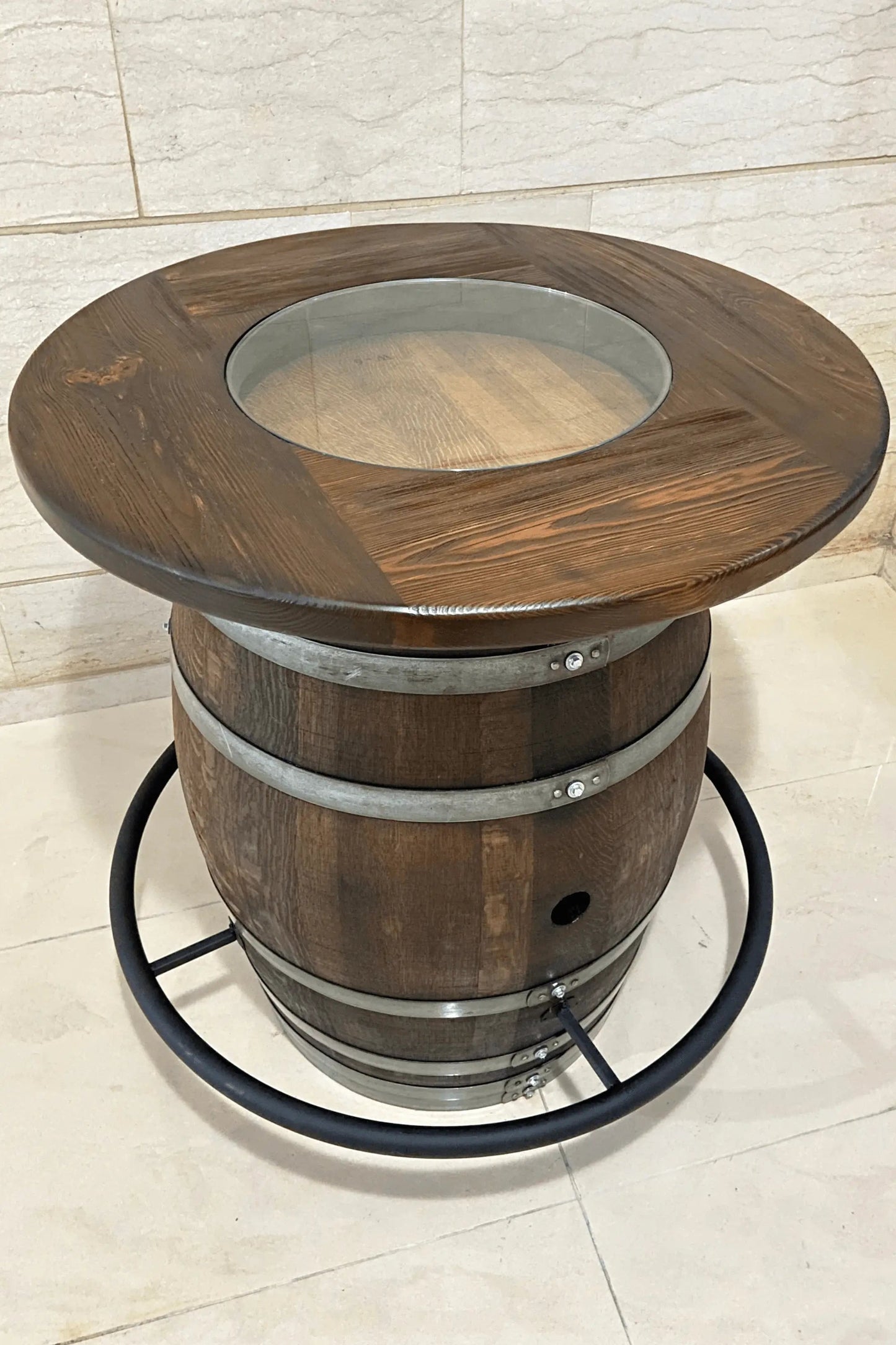 Whiskey and Wine Barrel Footrest