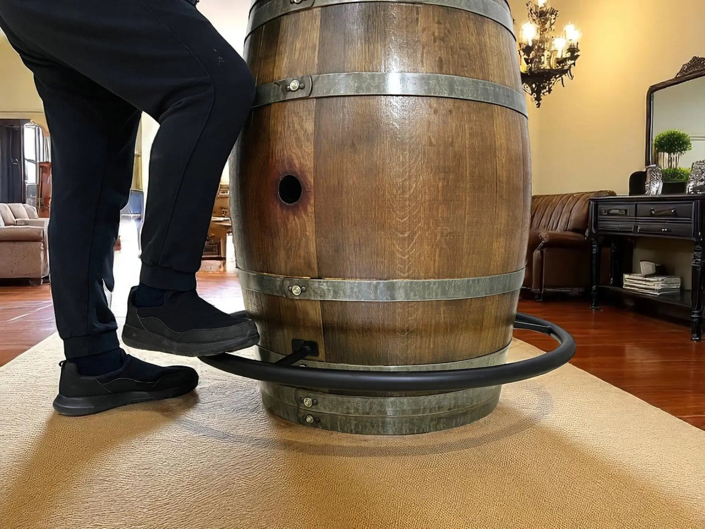 Whiskey and Wine Barrel Footrest