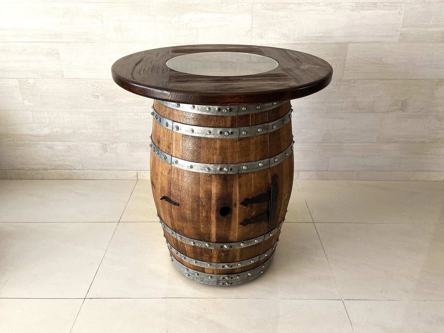 Luxury Wine Barrel Bar Set with Pub Table & Wine Barrel Bar Stools