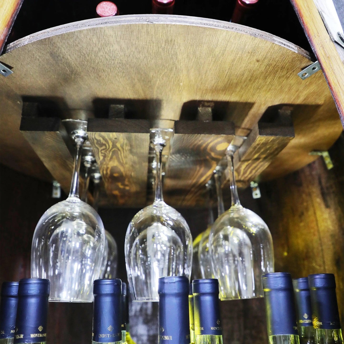 Luxury Wine Barrel Bar Set with Pub Table & Wine Barrel Bar Stools