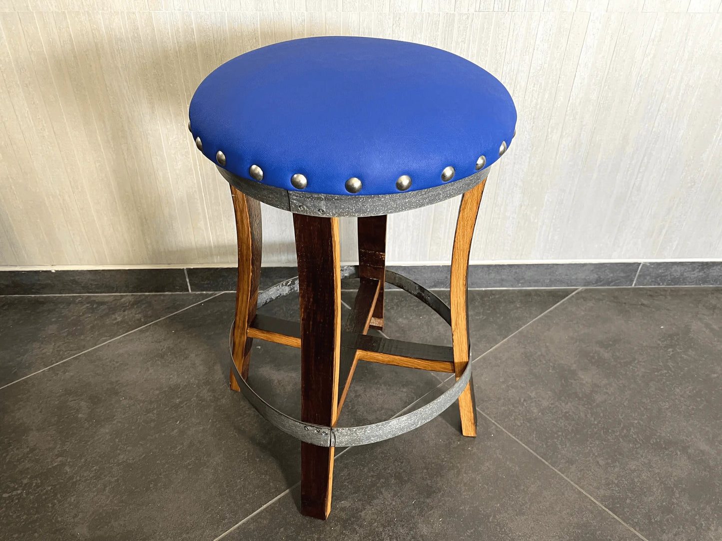 Oak Wine Barrel Whiskey Bistro Pub Table Set