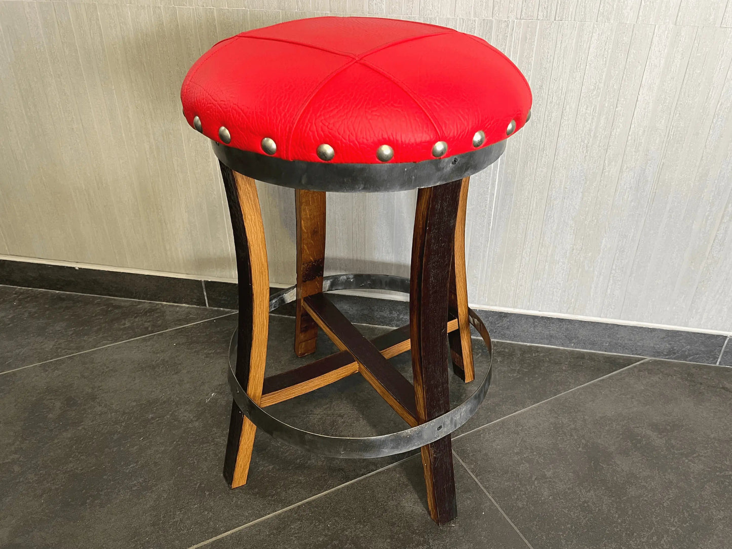 Oak Wine Barrel Whiskey Bistro Pub Table Set
