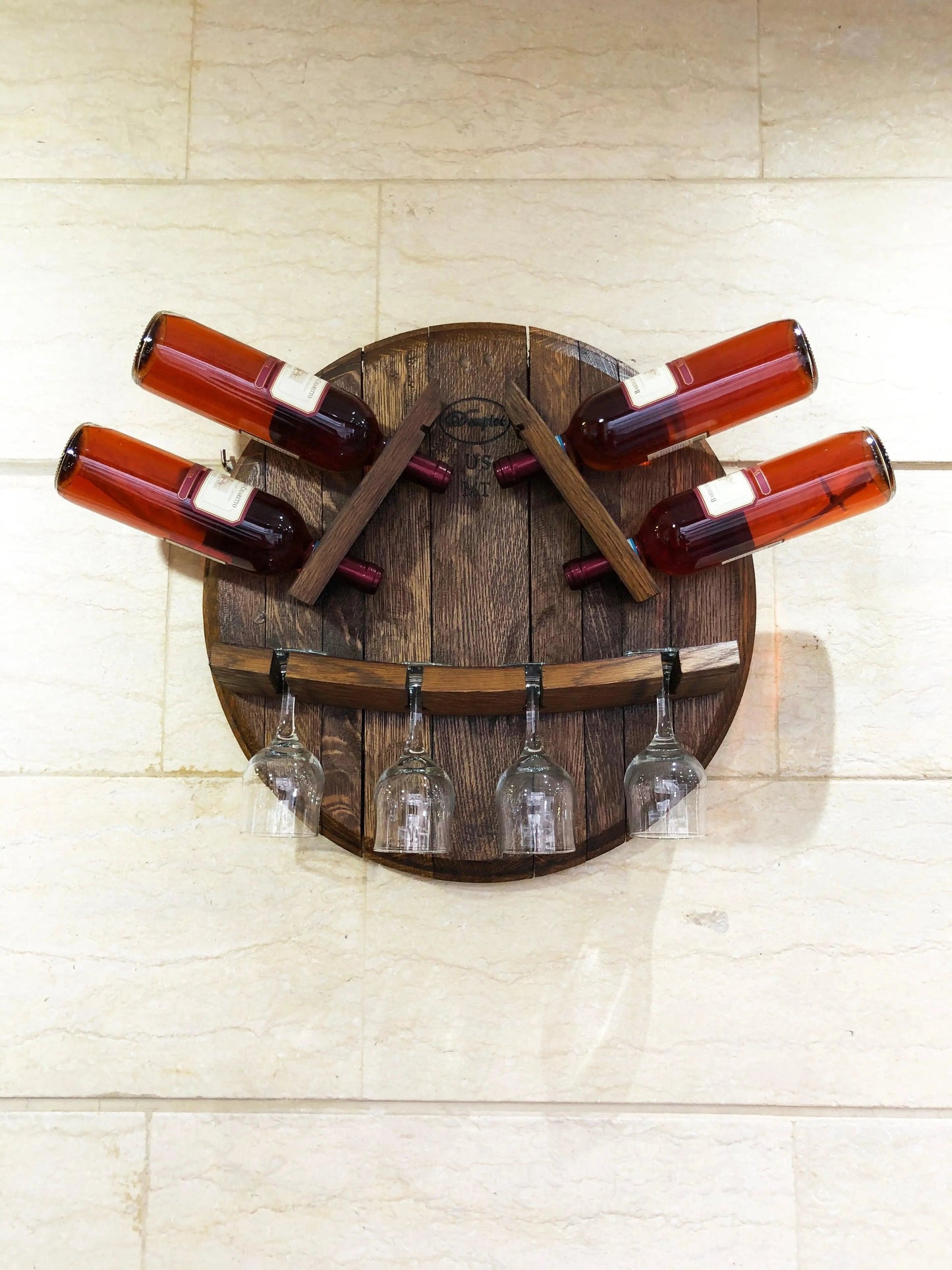 Rustic Wall Wine Rack