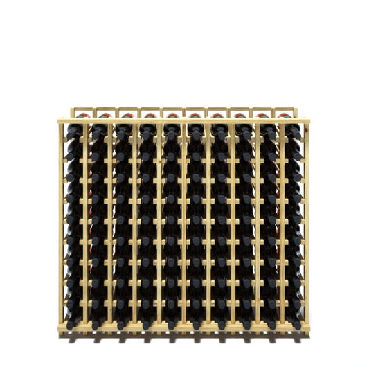 Wooden Pine Wine Rack Base Unit Insert Customizable Bottle Storage for 100+ Bottles