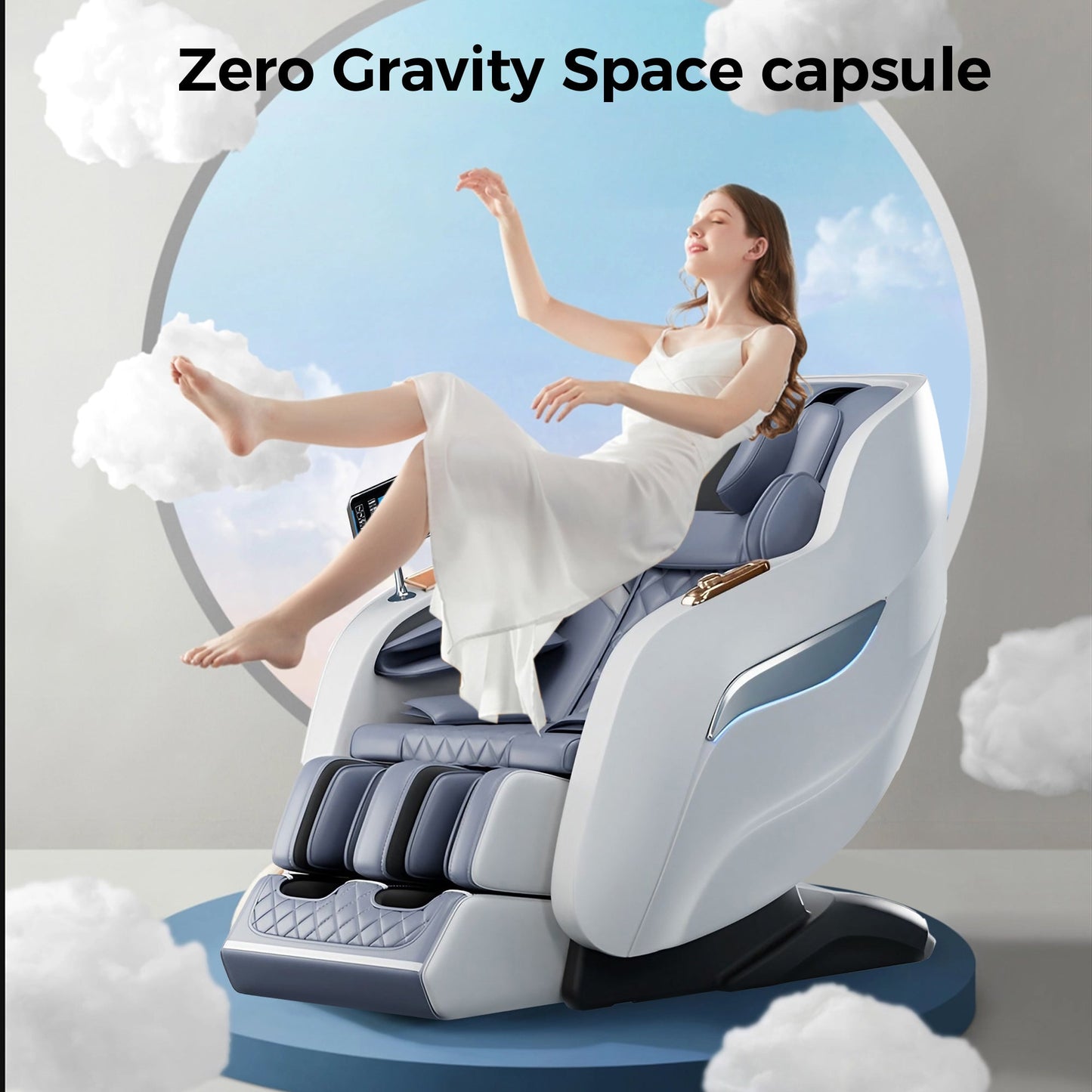 WANKO Serene Zero Gravity Full Body Massage Chair, Foot Rollers and Heat Massage