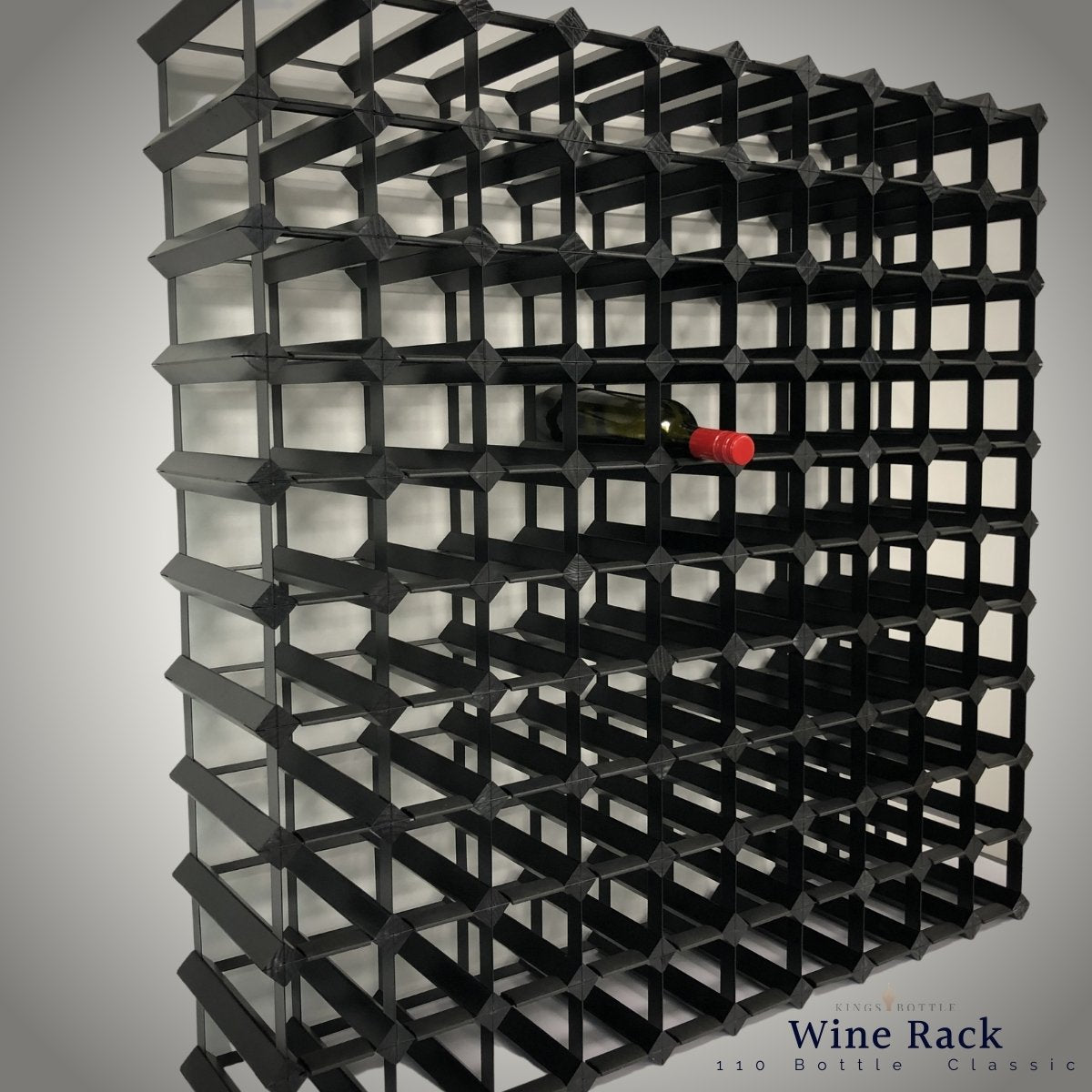 110 Bottle Timber Wine Rack – 10×10 Modular Wooden Wine Storage Rack