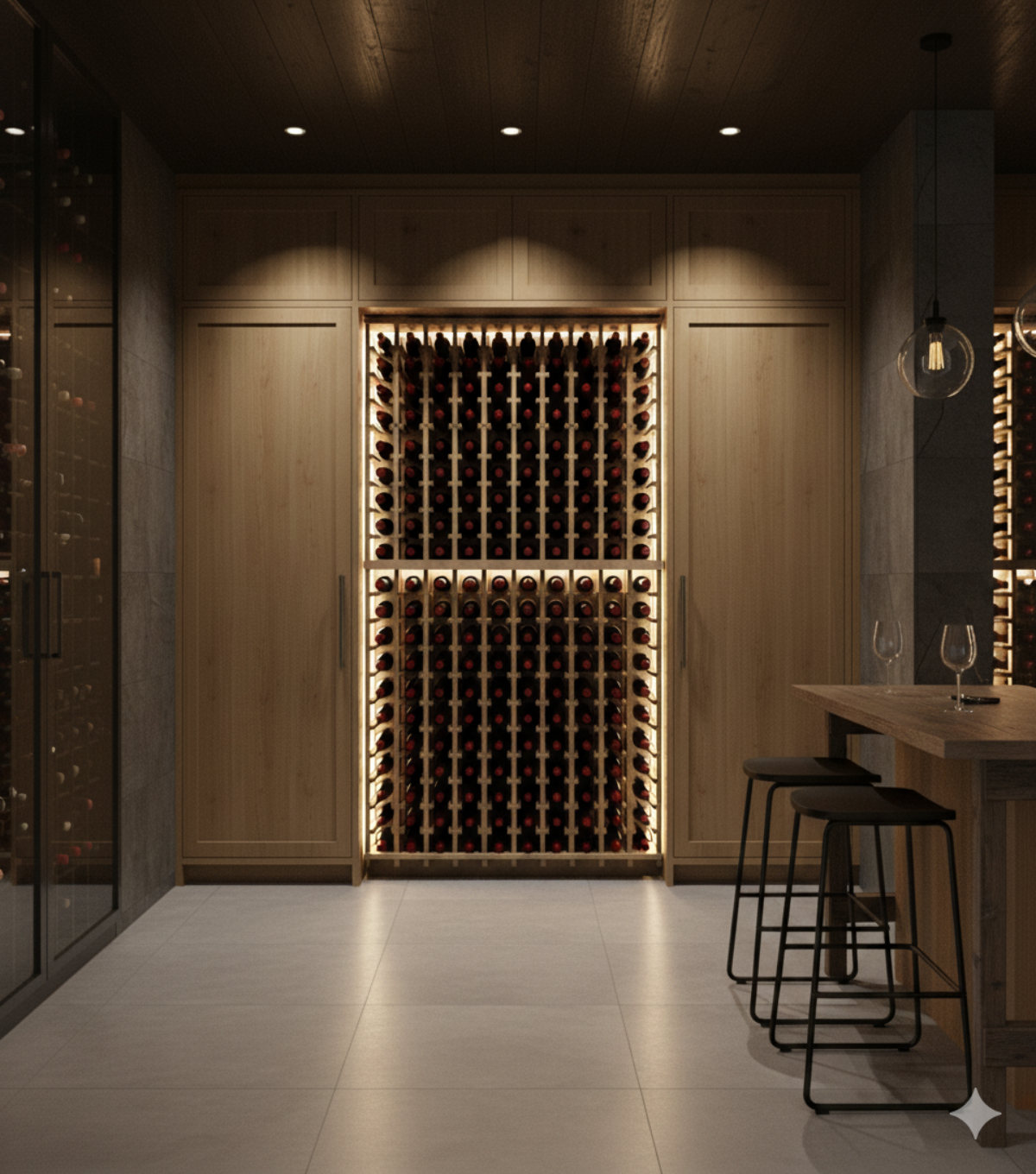 Wine Racking 11 Column Display Customizable Standard Bottle Rack Storage