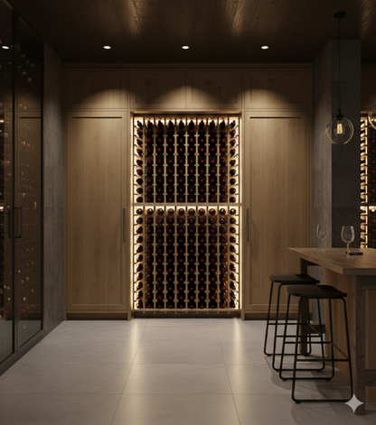 Wine Racking 11 Column Display Customizable Standard Bottle Rack Storage