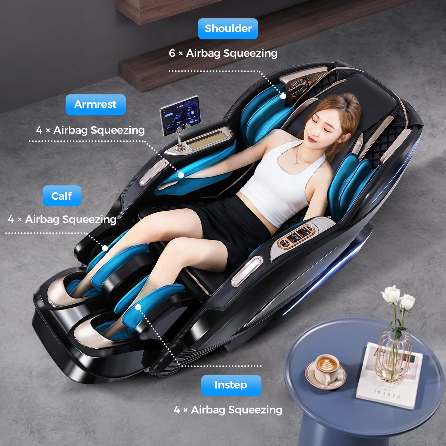 WANKO Zenith SL-Track Zero Gravity Full Body-Recliner Massage Chair