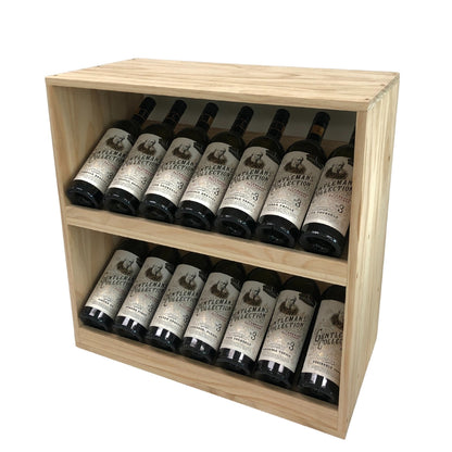 14 Bottle Display Wine Cube – Modular Wine Rack with 18mm Thick Frame