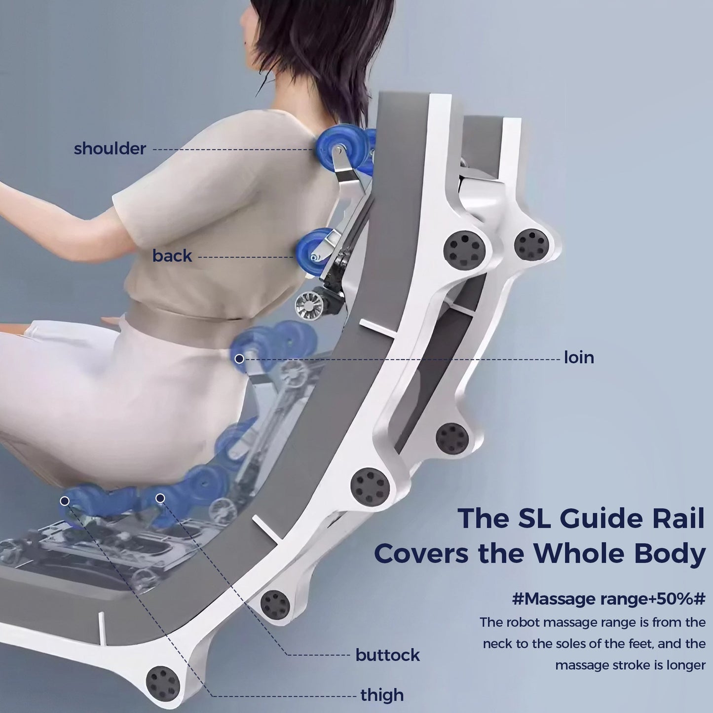 WANKO Bliss SL-Track Zero Gravity Full Body Recliner Massage Chair