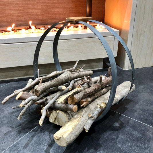 Wine Barrel Hoop Wood Baskets