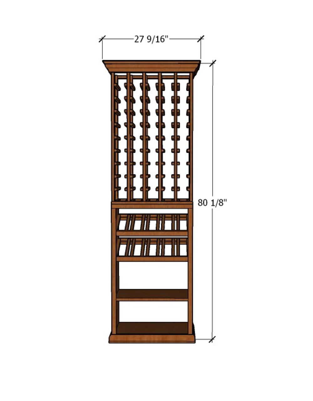 2 Foot Wine Cellar Storage System | 75 Bottle Capacity
