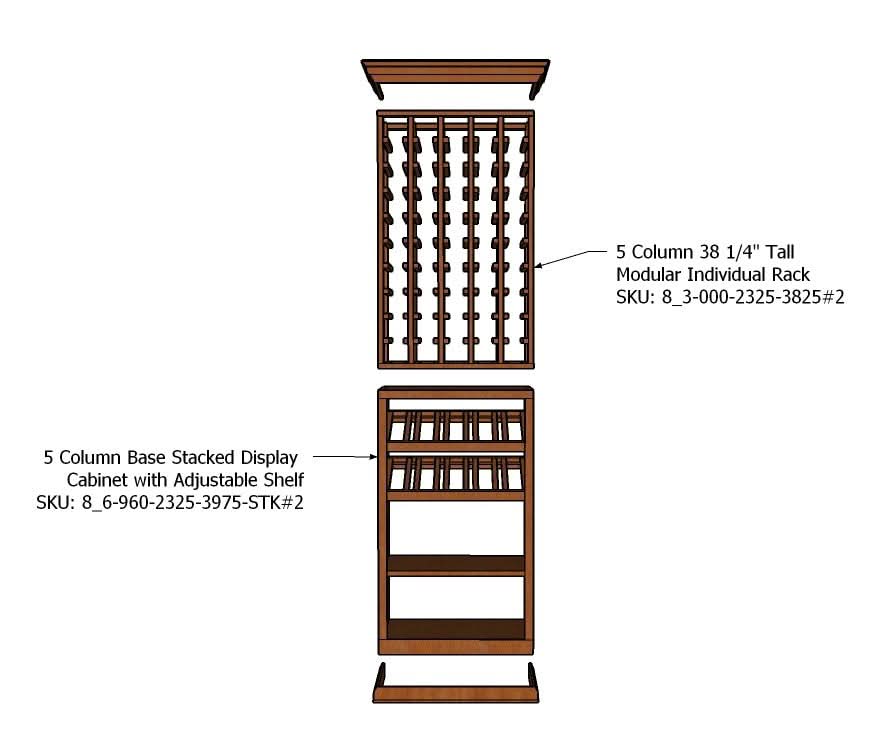 2 Foot Wine Cellar Storage System | 75 Bottle Capacity