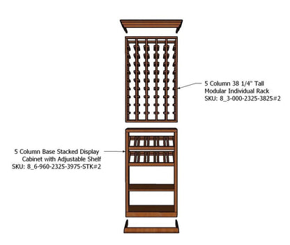 2 Foot Wine Cellar Storage System | 75 Bottle Capacity