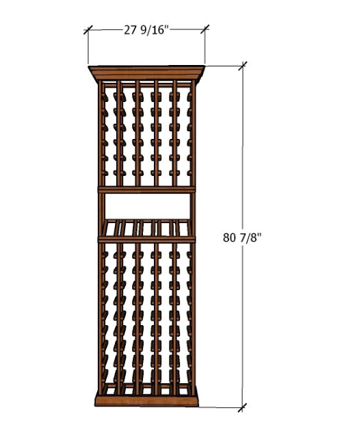 2 Foot Wine Cellar Storage System | 90 Bottle Capacity