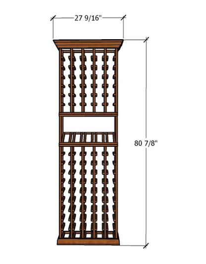 2 Foot Wine Cellar Storage System | 90 Bottle Capacity