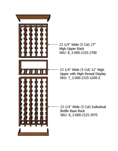 2 Foot Wine Cellar Storage System | 90 Bottle Capacity