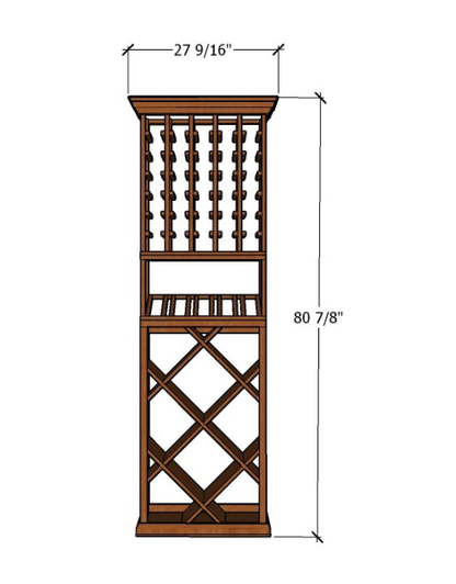 2 Foot Wine Cellar Storage System | 105 Bottle Capacity