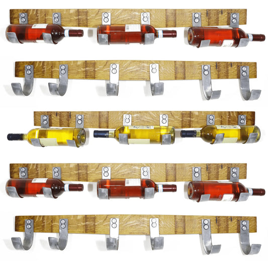 Wine Barrel Stave 3-Bottle Holder