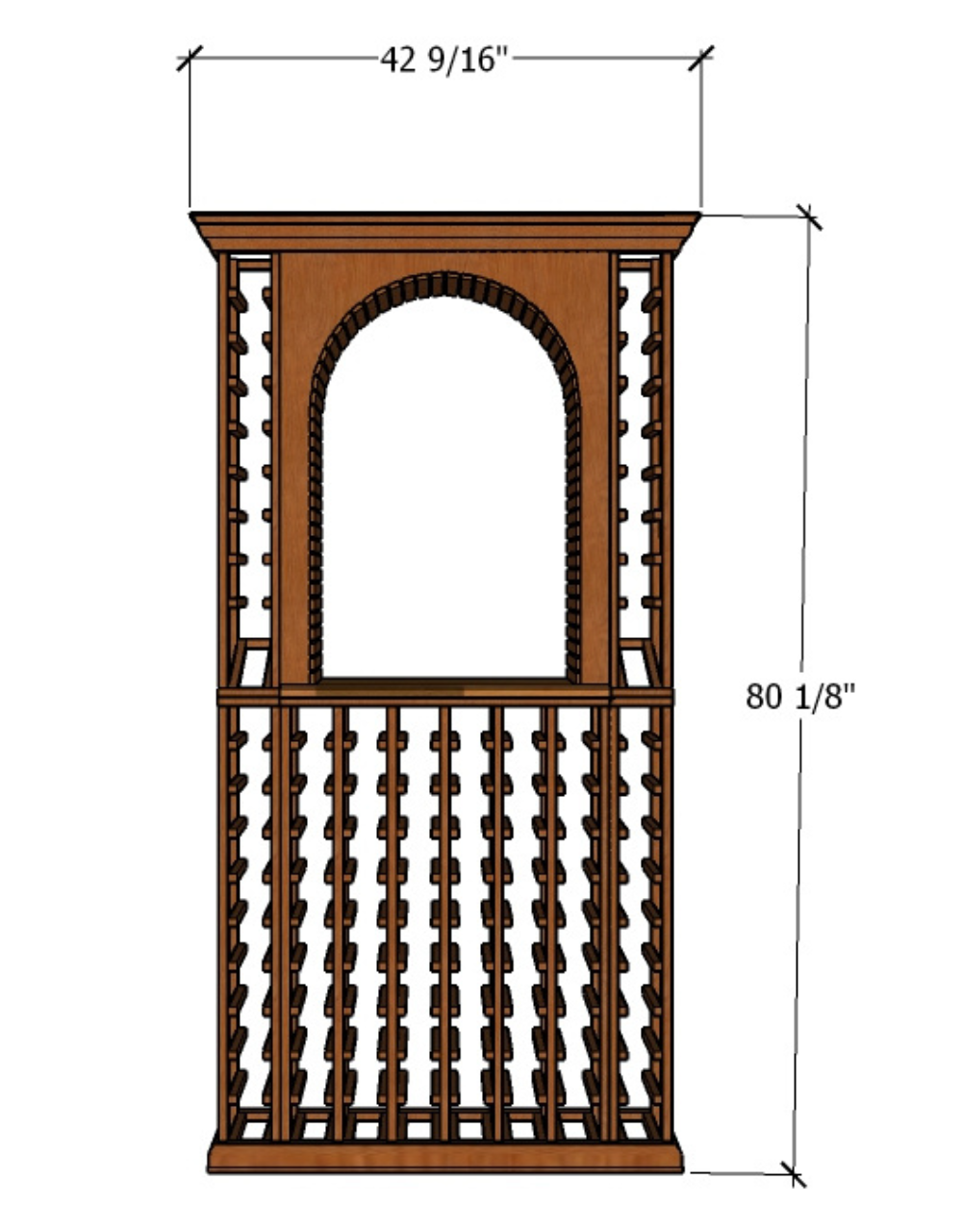 3 Foot Wine Cellar Storage System | 100 Bottle Capacity