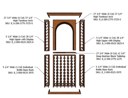 3 Foot Wine Cellar Storage System | 100 Bottle Capacity