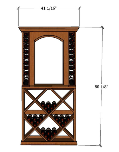 3 Foot Wine Cellar Storage System | 128 Bottle Capacity