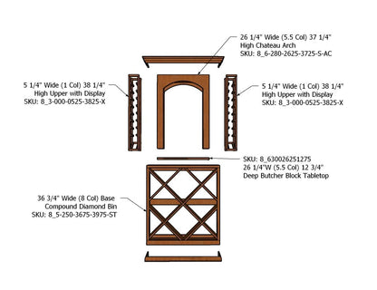 3 Foot Wine Cellar Storage System | 128 Bottle Capacity