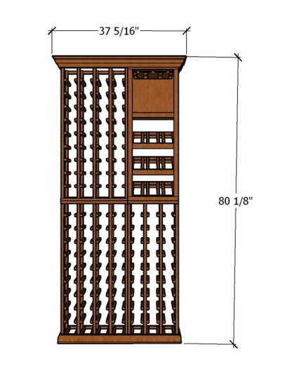 3 Foot Wine Cellar Storage System | 131 Bottle Capacity