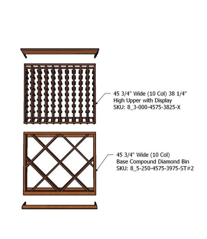 4 Foot Wine Cellar Storage System | 220 Bottle Capacity