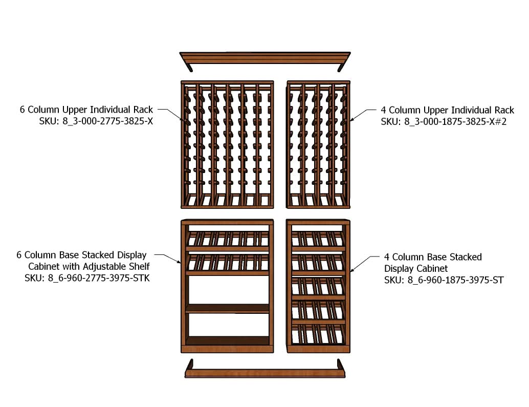 4 Foot Wine Cellar Storage System | 140 Bottle Capacity