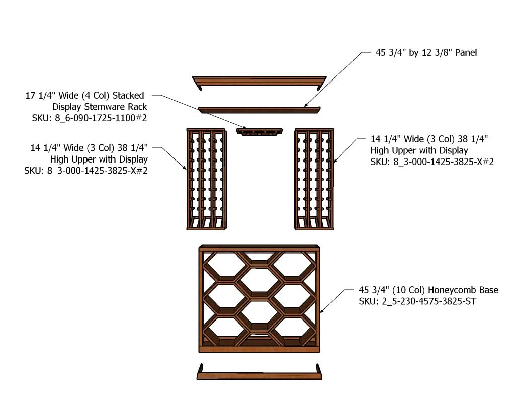 4 Foot Wine Cellar Storage System | 179 Bottle Capacity