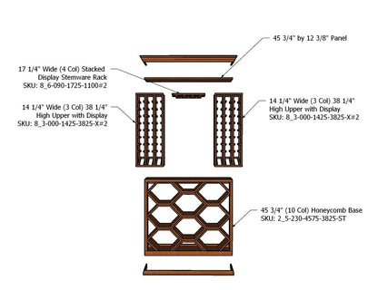 4 Foot Wine Cellar Storage System | 179 Bottle Capacity