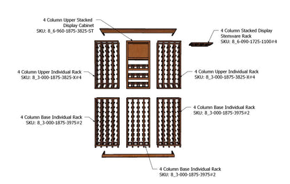 5 Foot Wine Cellar Storage System | 204 Bottle Capacity