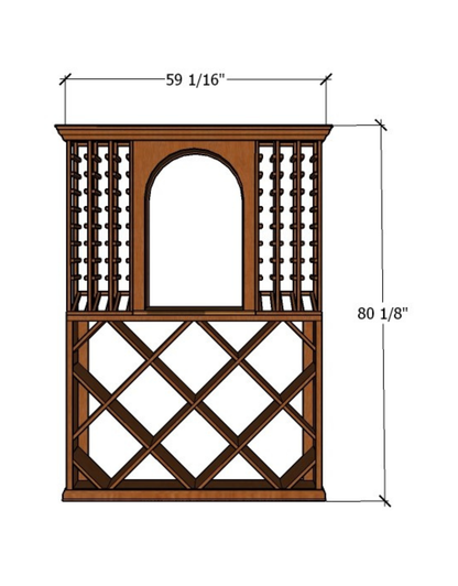 5 Foot Wine Cellar Storage System | 210 Bottle Capacity