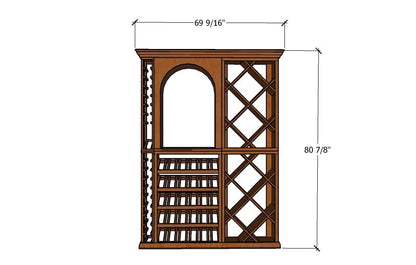 6 Foot Wine Cellar Storage System | 178 Bottle Capacity