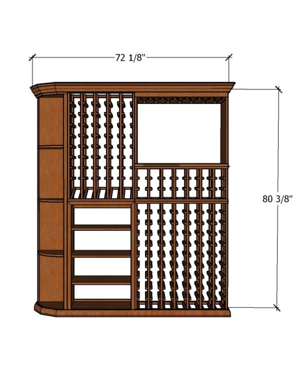 6 Foot Wine Cellar Storage System | 216 Bottle Capacity