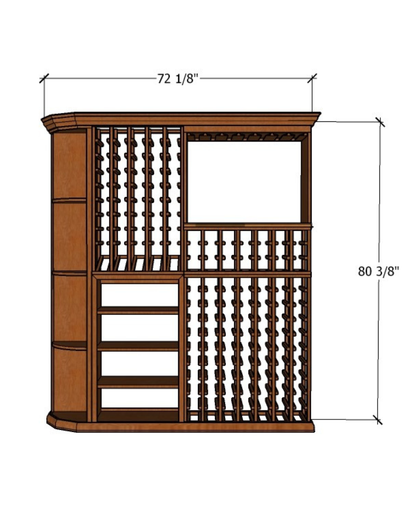 6 Foot Wine Cellar Storage System | 216 Bottle Capacity