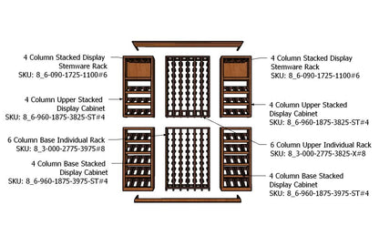 6 Foot Wine Cellar Storage System | 208 Bottle Capacity