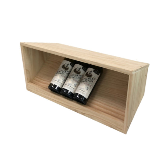 7 Bottle Display Wine Cube – Modular Wine Rack with 18mm Thick Frame