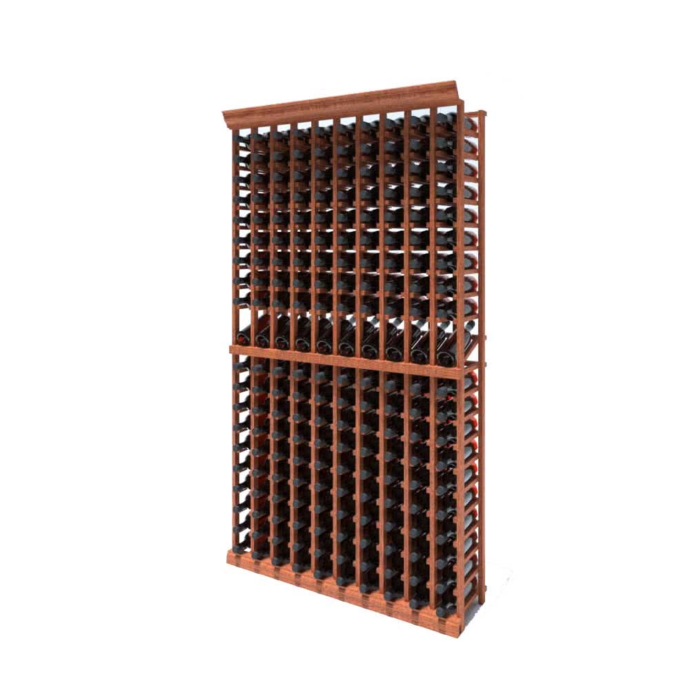 10 Column 7ft Wine Rack Kit with Display – 200 Bottle Modular Wine Storage System