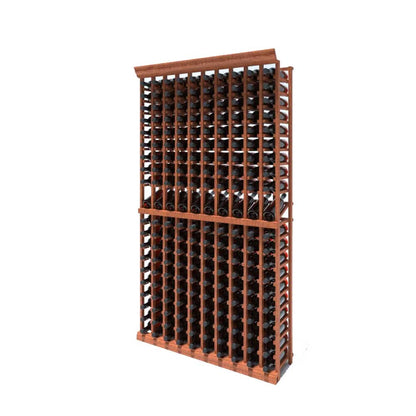 10 Column 7ft Wine Rack Kit with Display – 200 Bottle Modular Wine Storage System