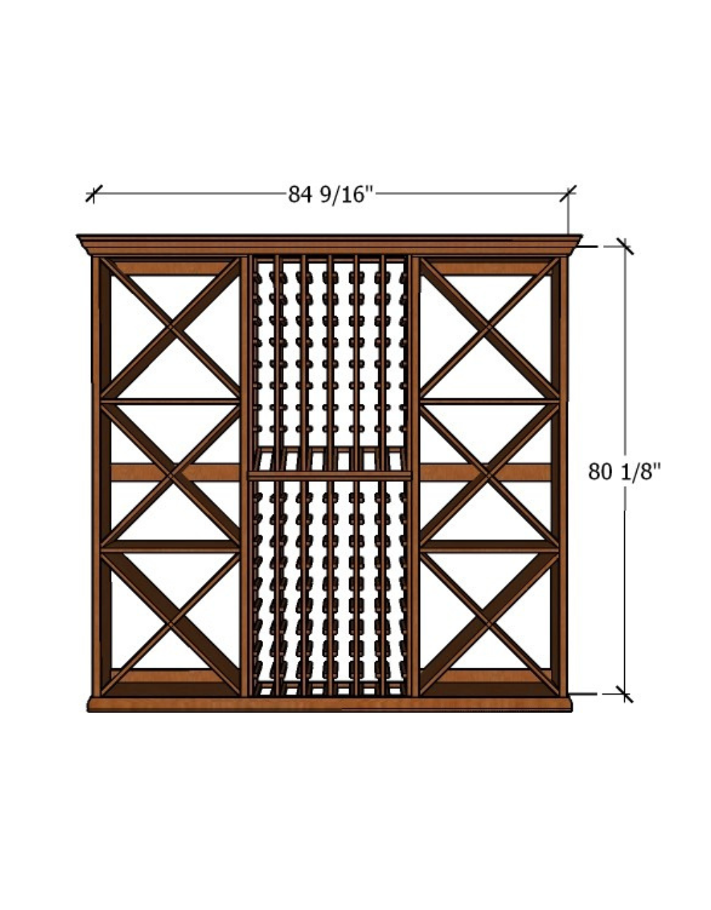 7 Foot Wine Cellar Storage System | 388 Bottle Capacity