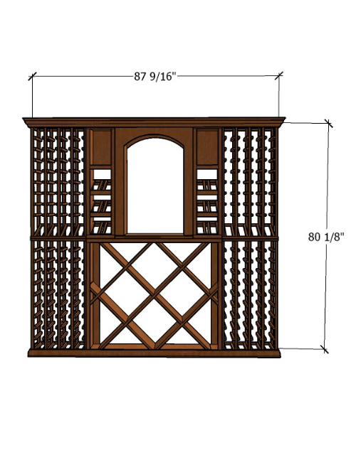 7 Foot Wine Cellar Storage System | 306 Bottle Capacity