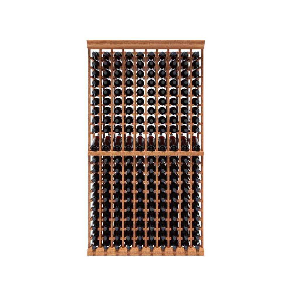 10 Column 7ft Wine Rack Kit with Display – 200 Bottle Modular Wine Storage System