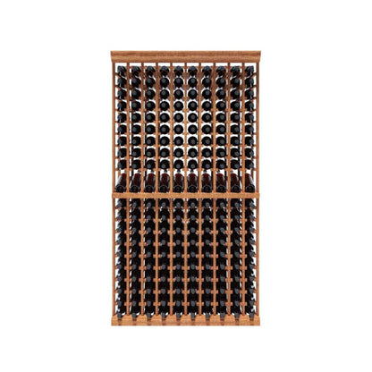 10 Column 7ft Wine Rack Kit with Display – 200 Bottle Modular Wine Storage System