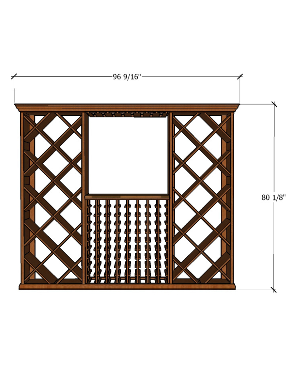 8 Foot Wine Cellar Storage System | 390 Bottle Capacity