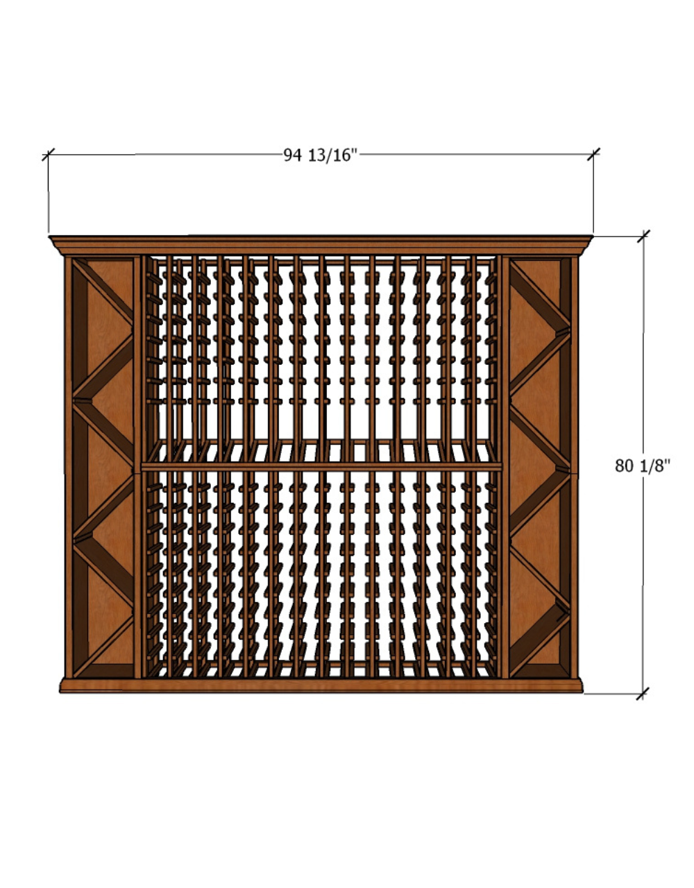 8 Foot Wine Cellar Storage System | 420 Bottle Capacity