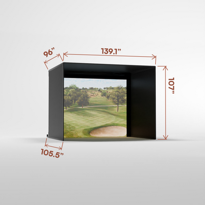 Carls Place Pro Golf Simulator Enclosure Kit with Impact Screen & Pipe Framing Kit
